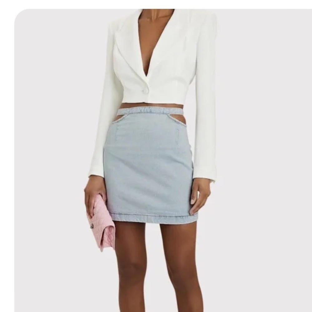 NWT WeWore What Indigo Comfort Cut
Out Skirt size L